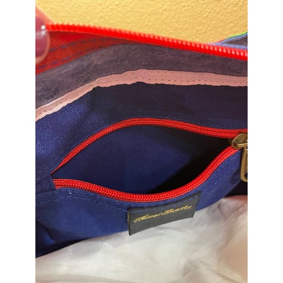 Laurel Burch Rose with Bird Woman Tote Bag Vibrant Colors - Picture 4 of 12